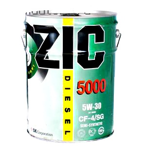 Моторное масло ZIC 5000 5W-30 20литров